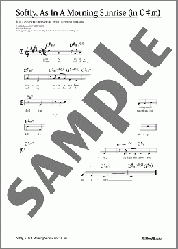 Softly, As In A Morning Sunrise (移調バージョン in C♯m)(Sigmund Romberg) 楽譜 メロディ 中級 ダウンロード