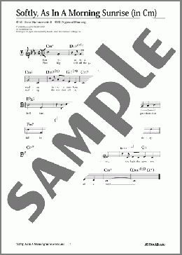 Softly, As In A Morning Sunrise (in Cm / 原曲キー)(Sigmund Romberg) 楽譜 メロディ 中級 ダウンロード