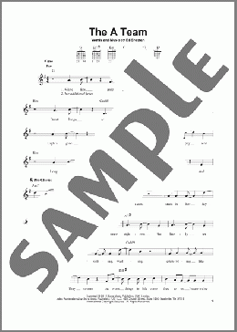 The A Team(Ed Sheeran) 楽譜 メロディ ダウンロード