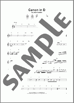 Canon In D(Johann Pachelbel) 楽譜 メロディ ダウンロード