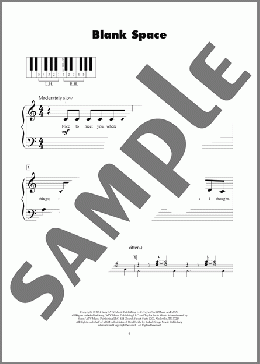 Blank Space(Taylor Swift) 楽譜 ピアノ（ソロ） ダウンロード