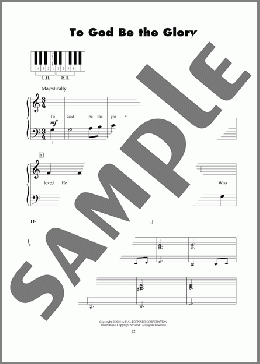 To God Be The Glory(Fanny J. Crosby/William H. Doane) 楽譜 ピアノ（ソロ） ダウンロード