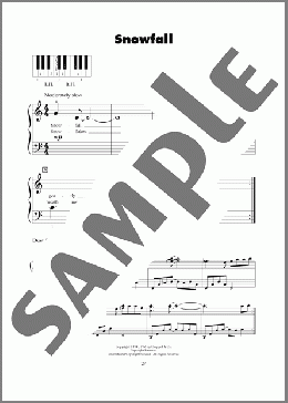 Snowfall(Tony Bennett) 楽譜 ピアノ（ソロ） ダウンロード