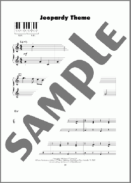 Jeopardy Theme(Merv Griffin) 楽譜 ピアノ（ソロ） ダウンロード
