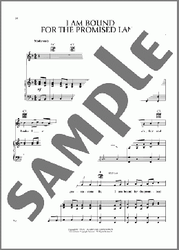 I Am Bound For The Promised Land(Traditional) 楽譜 ピアノ & ボーカル & ギター ダウンロード