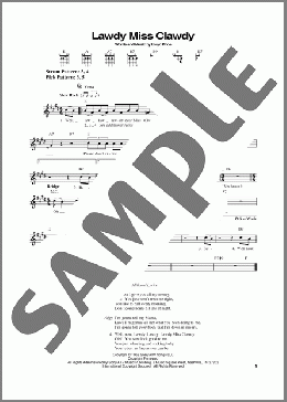 Lawdy Miss Clawdy(Elvis Presley) 楽譜 メロディ ダウンロード