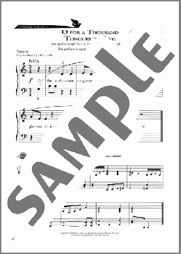 O For A Thousand Tongues To Sing(Charles Wesley/Carl G. Glaser) 楽譜 その他 ダウンロード