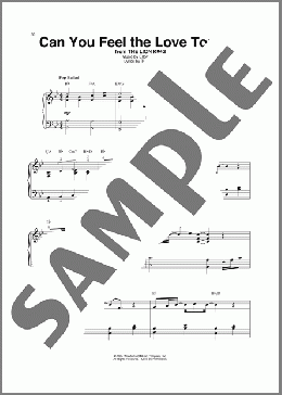 Can You Feel The Love Tonight (from The Lion King)(Tim Rice/Elton John) 楽譜 その他 ダウンロード