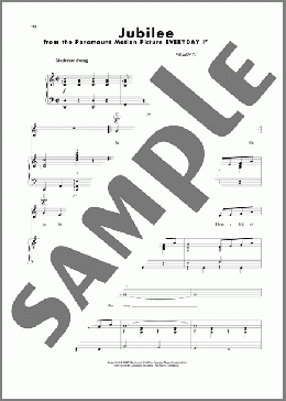 Jubilee(Stanley Adams/Hoagy Carmichael) 楽譜 ピアノ & ボーカル & ギター ダウンロード