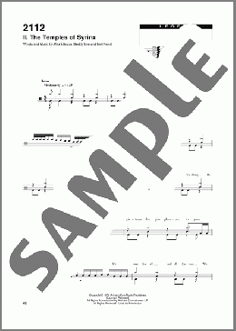 2112-II The Temples Of Syrinx(Rush) 楽譜 その他 ダウンロード