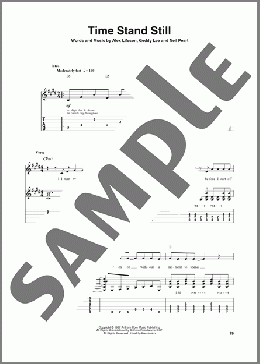 Time Stand Still(Rush) 楽譜 ギタースコア ダウンロード