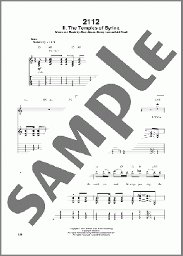 2112-II The Temples Of Syrinx(Rush) 楽譜 ギタースコア ダウンロード