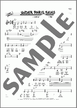 Under Paris Skies (Low Voice)(Kim Gannon) 楽譜 その他 ダウンロード