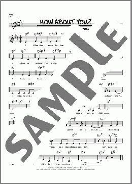 How About You? (Low Voice)(Burton Lane) 楽譜 その他 ダウンロード