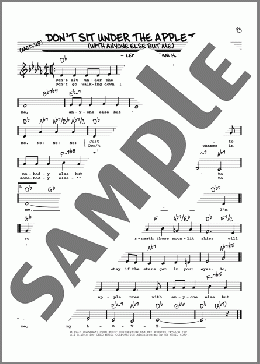 Don't Sit Under The Apple Tree (With Anyone Else But Me) (Low Voice)(Charlie Tobias) 楽譜 その他 ダウンロード