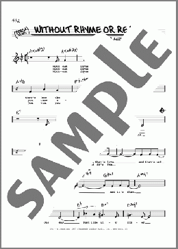 Without Rhyme Or Reason (Low Voice)(Bob Dorough) 楽譜 その他 ダウンロード