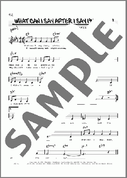What Can I Say After I Say I'm Sorry (Low Voice)(Walter Donaldson) 楽譜 その他 ダウンロード