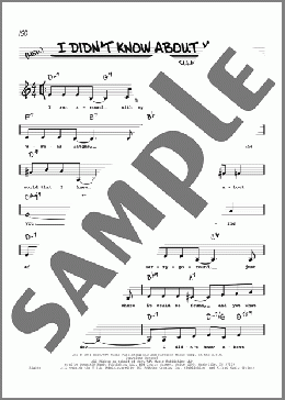 I Didn't Know About You (Low Voice)(Duke Ellington) 楽譜 その他 ダウンロード