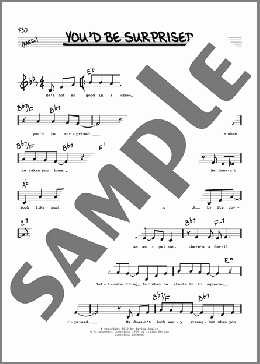 You'd Be Surprised (Low Voice)(Irving Berlin) 楽譜 その他 ダウンロード
