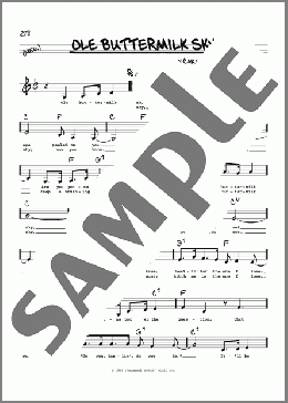 Ole Buttermilk Sky (Low Voice)(Hoagy Carmichael) 楽譜 その他 ダウンロード