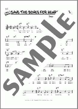 Save The Bones For Henry Jones (Low Voice)(Danny Barker) 楽譜 その他 ダウンロード