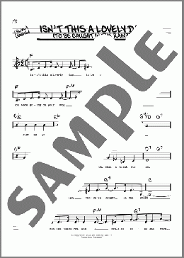 Isn't This A Lovely Day (To Be Caught In The Rain?) (Low Voice)(Irving Berlin) 楽譜 その他 ダウンロード