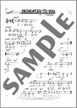 Dedicated To You (Low Voice)(Sammy Cahn) 楽譜 その他 ダウンロード