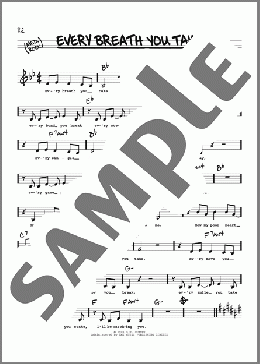 Every Breath You Take (Low Voice)(The Police) 楽譜 その他 ダウンロード
