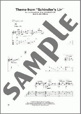 Theme from Schindler's List (arr. David Jaggs)(John Williams) 楽譜 ギター（その他） ダウンロード