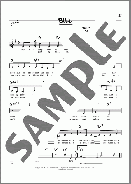 Bill (Low Voice)(Jerome Kern/P.G. Wodehouse/Oscar Hammerstein II) 楽譜 その他 ダウンロード