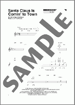 Santa Claus Is Comin' To Town(J. Fred Coots/Haven Gillespie) 楽譜 ハーモニカ ダウンロード