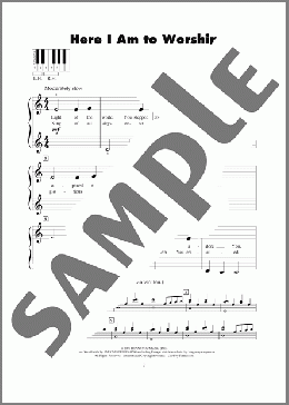Here I Am To Worship (Light Of The World)(Tim Hughes) 楽譜 ピアノ（ソロ） ダウンロード
