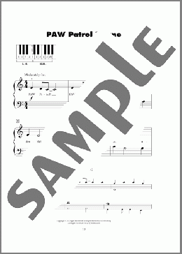 PAW Patrol Theme(Scott Krippayne/Jeff Cohen/Michael ”Smidi” Smith/Molly Kaye) 楽譜 ピアノ（ソロ） ダウンロード