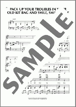 Pack Up Your Troubles In Your Old Kit Bag And Smile, Smile, Smile(Felix Powell/George Asaf) 楽譜 ピアノ & ボーカル & ギター ダウンロード