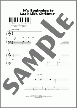 It's Beginning To Look Like Christmas(Meredith Willson) 楽譜 ピアノ（ソロ） ダウンロード