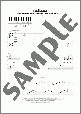 Believe (from The Polar Express)(Josh Groban) 楽譜 ピアノ（ソロ） ダウンロード