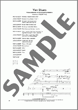 Yer Blues(The Beatles/Rolling Stones) 楽譜 ギター（ソロ） ダウンロード
