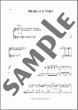 Allegro In F Major(Franz Joseph Haydn) 楽譜 ピアノ（ソロ） ダウンロード