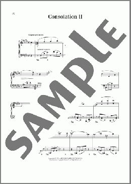 Consolation No. 2 In E Major(Franz Liszt) 楽譜 ピアノ（ソロ） ダウンロード
