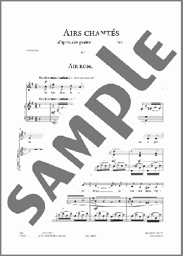 Airs chantes (High Voice)(Francis Poulenc/Jean Moreas) 楽譜 ピアノ & ボーカル ダウンロード