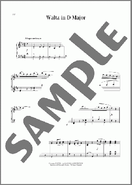 Waltz In D Major(Wolfgang Amadeus Mozart) 楽譜 ピアノ（ソロ） ダウンロード