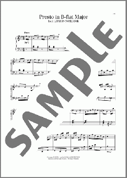 Presto In B-Flat Major, K109b, No. 9(Wolfgang Amadeus Mozart) 楽譜 ピアノ（ソロ） ダウンロード