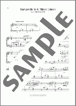 June: Barcarolle, Op. 37a/b(Pyotr Il'yich Tchaikovsky) 楽譜 ピアノ（ソロ） ダウンロード