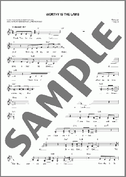Worthy Is The Lamb(Darlene Zschech) 楽譜 その他 ダウンロード