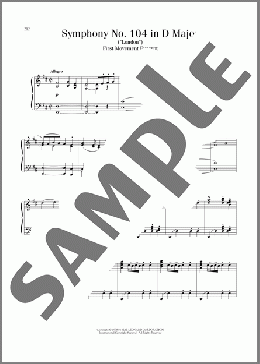 Symphony No. 104 in D Major (”London”), First Movement Excerpt(Franz Joseph Haydn) 楽譜 ピアノ（ソロ） ダウンロード