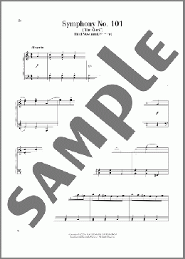 Symphony No. 101 (”The Clock”), Third Movement Excerpt(Franz Joseph Haydn) 楽譜 ピアノ（ソロ） ダウンロード