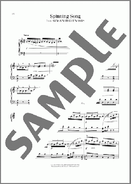 Spinning Song(Felix Mendelssohn) 楽譜 ピアノ（ソロ） ダウンロード