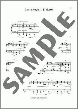 Intermezzo In E Major, Op. 116, No. 6(Johannes Brahms) 楽譜 ピアノ（ソロ） ダウンロード