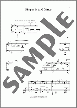 Rhapsody In G Minor, Op. 79, No. 2(Johannes Brahms) 楽譜 ピアノ（ソロ） ダウンロード