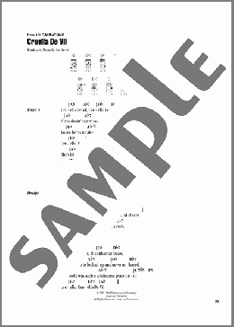 Cruella De Vil (from 101 Dalmatians)(Mel Leven) 楽譜 ウクレレ（コード譜） ダウンロード